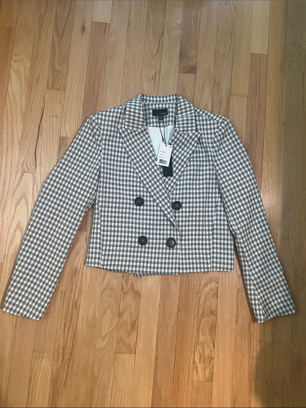 Lucy Paris Plaid Cropped Blazer